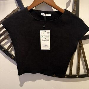 Zara Black Crop Top